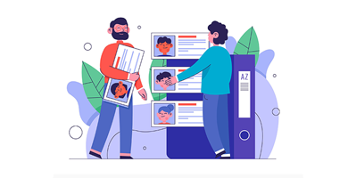 Karikatur von 2 Personen