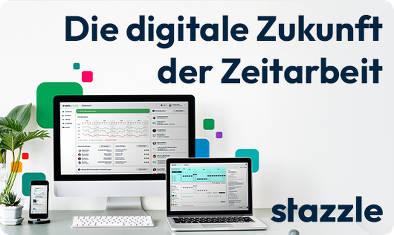 Anzeige von Stazzle "Die digitale Zukunft der Zeitarbeit"
