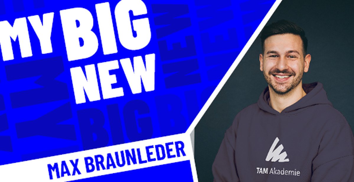My Big New Grafik mit Portrait von Max Braunleder