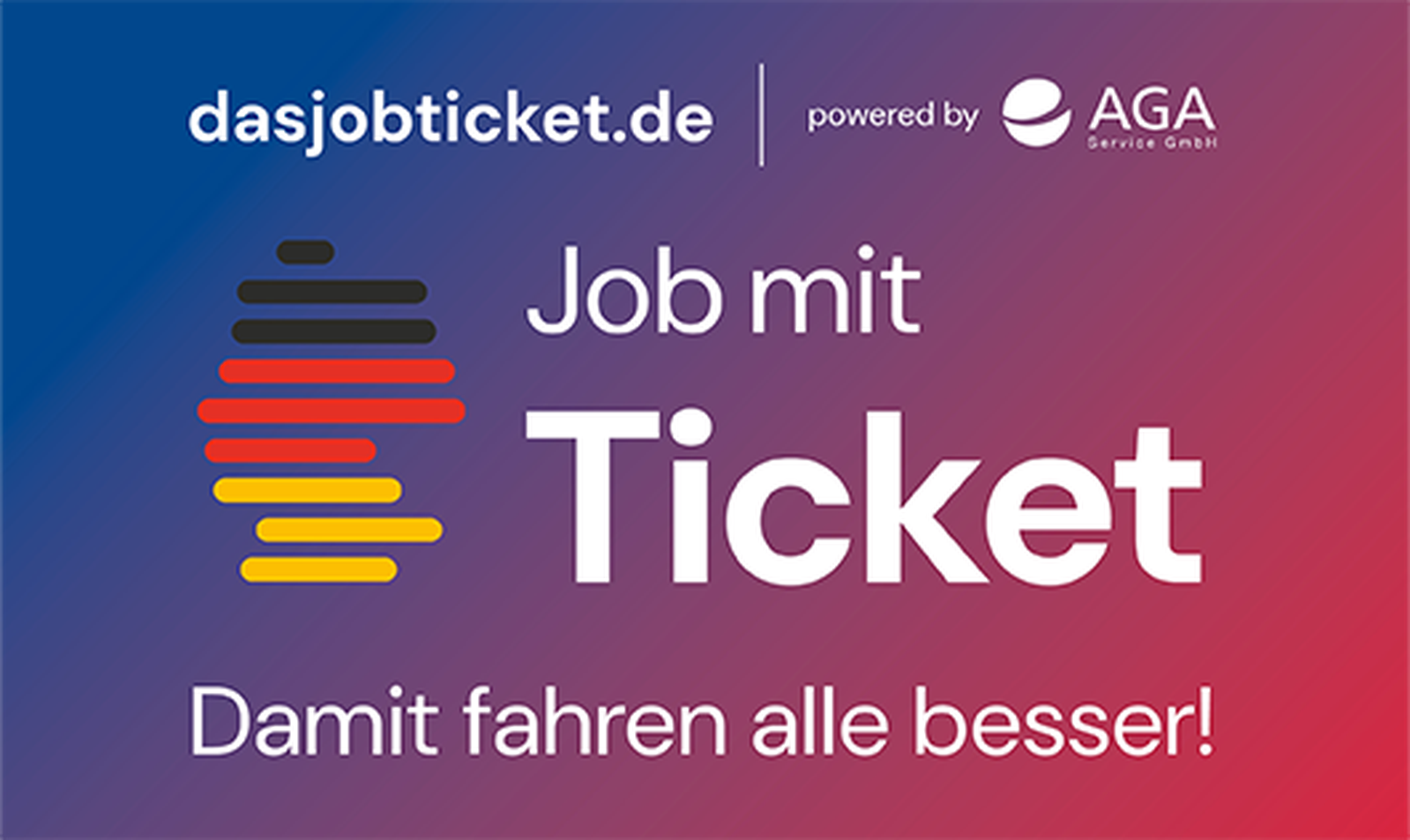 Anzeige der Firma AGA zum Jobticket