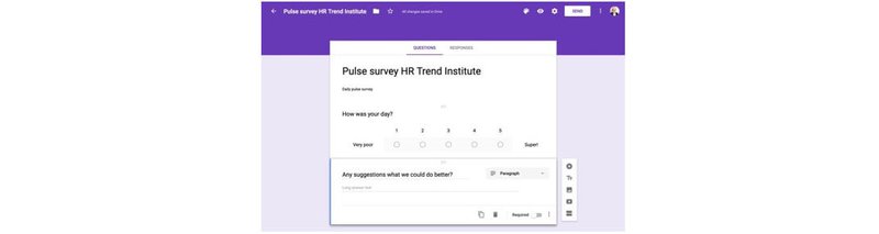 Google Forms Screenshot of Google Forms